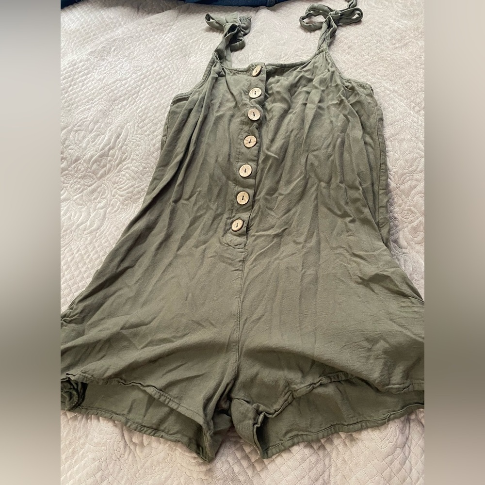 Olive green romper